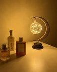 Enchanted Lunar Lamp Made of Glass with Warm Light