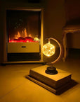Enchanted Lunar Lamp Made of Glass with Warm Light