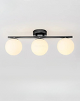 Nordic LED Glass Ceiling Light - Elegant White Ball for Any Room