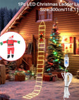 3M Santa Claus Climbing Ladder Outdoor Christmas Decoration – Festive Garden Ornament for Holiday Decor 7