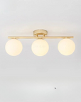 Nordic LED Glass Ceiling Light - Elegant White Ball for Any Room