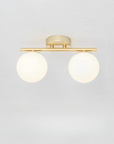 Nordic LED Glass Ceiling Light - Elegant White Ball for Any Room