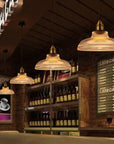 Glass pendant lamps