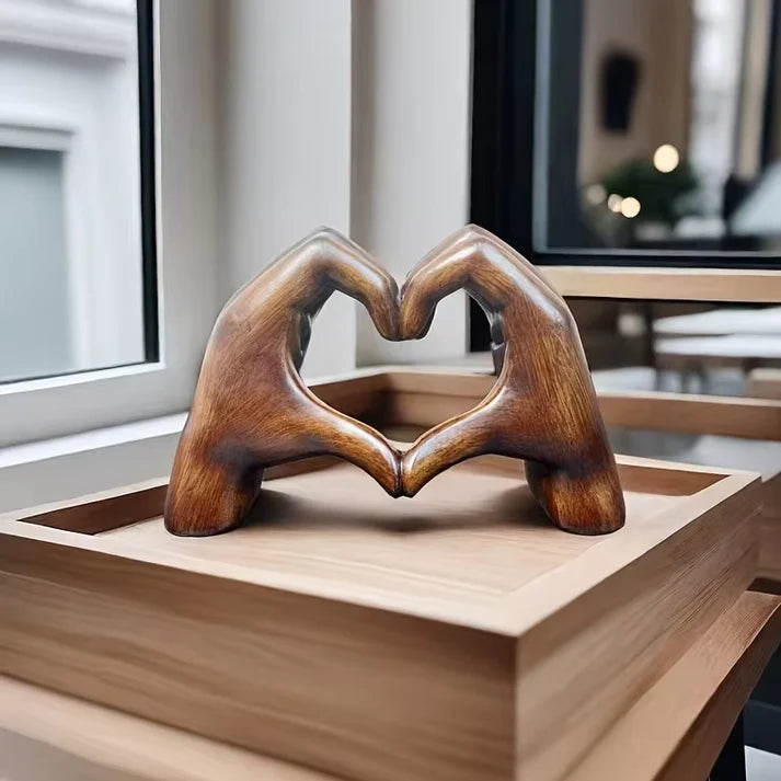 Handmade Heart-Shaped Decorative Ornament – Modern Wooden Home Accent for Living Room and Bedroom Decor 5