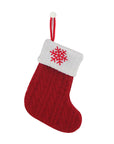 Knitted Christmas Socks with Snowflake Design – Festive Holiday Decor for Home, 25cm Length 23