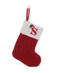 Knitted Christmas Socks with Snowflake Design – Festive Holiday Decor for Home, 25cm Length 27