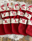 Knitted Christmas Socks with Snowflake Design – Festive Holiday Decor for Home, 25cm Length 3