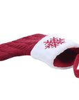 Knitted Christmas Socks with Snowflake Design – Festive Holiday Decor for Home, 25cm Length 4