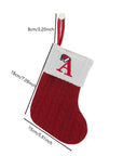 Knitted Christmas Socks with Snowflake Design – Festive Holiday Decor for Home, 25cm Length 5