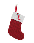 Knitted Christmas Socks with Snowflake Design – Festive Holiday Decor for Home, 25cm Length 6