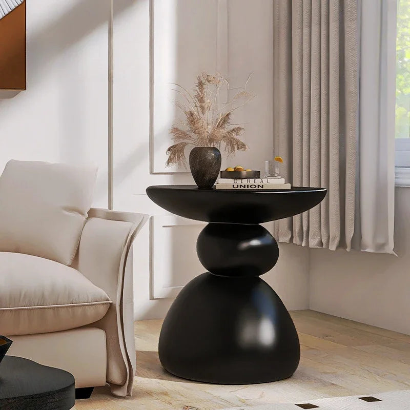 Modern Minimalist Side Table in Scandinavian Design – Versatile Resin Furniture 4
