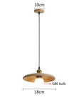 Scandinavian wooden hanging lamp