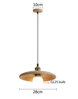 Scandinavian wooden hanging lamp