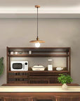 Scandinavian wooden hanging lamp