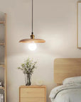 Scandinavian wooden hanging lamp