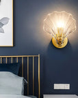 Shell-shaped Glass Wall Lamp