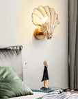 Shell-shaped Glass Wall Lamp