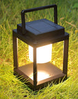 Portable Solar Lantern with USB Charging – Outdoor Solar Lamp for Garden and Camping, Weatherproof Black LED Light 3