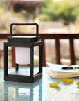 Portable Solar Lantern with USB Charging – Outdoor Solar Lamp for Garden and Camping, Weatherproof Black LED Light 7