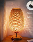Vintage Bamboo Table Lamp