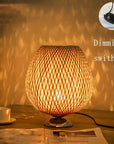 Vintage Bamboo Table Lamp