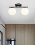 Nordic LED Glass Ceiling Light - Elegant White Ball for Any Room