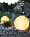 Garden lamp in the shape of a moon