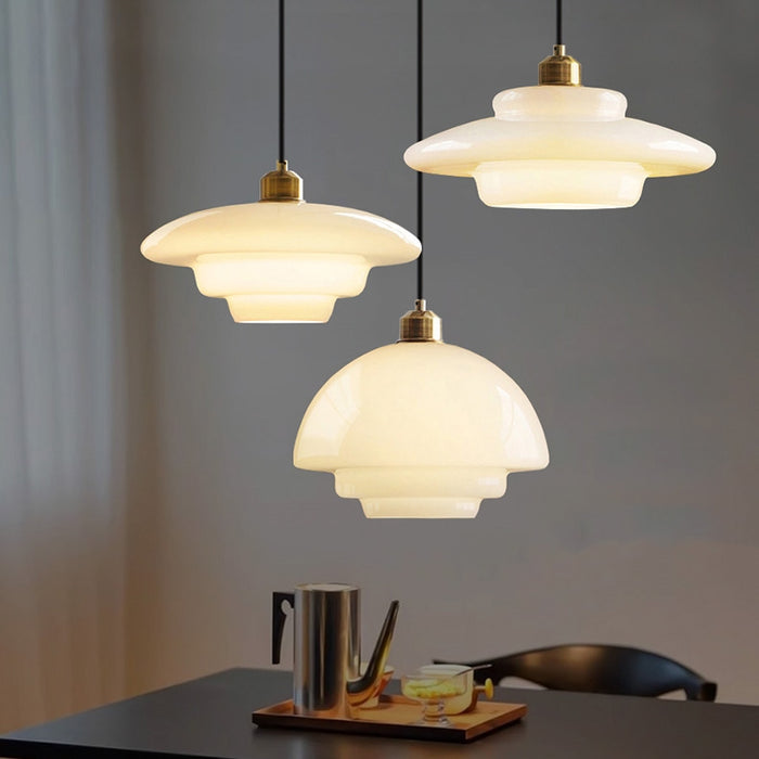Ivory Glass Pendant Lamp