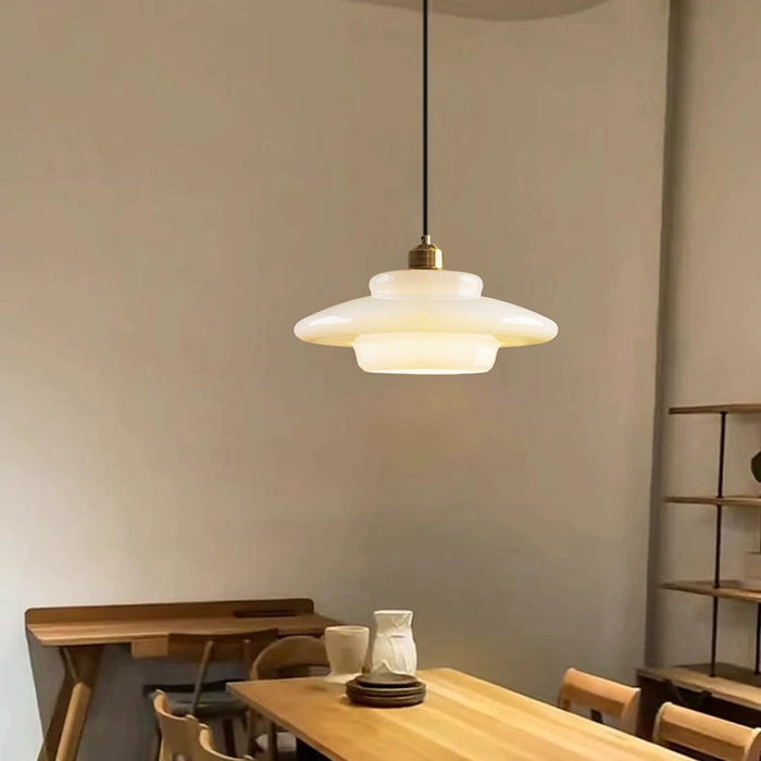 Ivory Glass Pendant Lamp