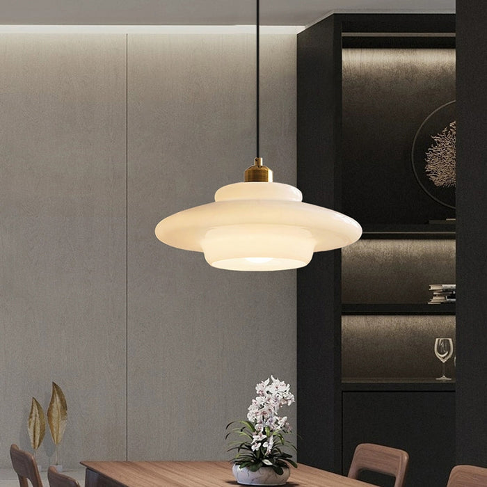 Ivory Glass Pendant Lamp