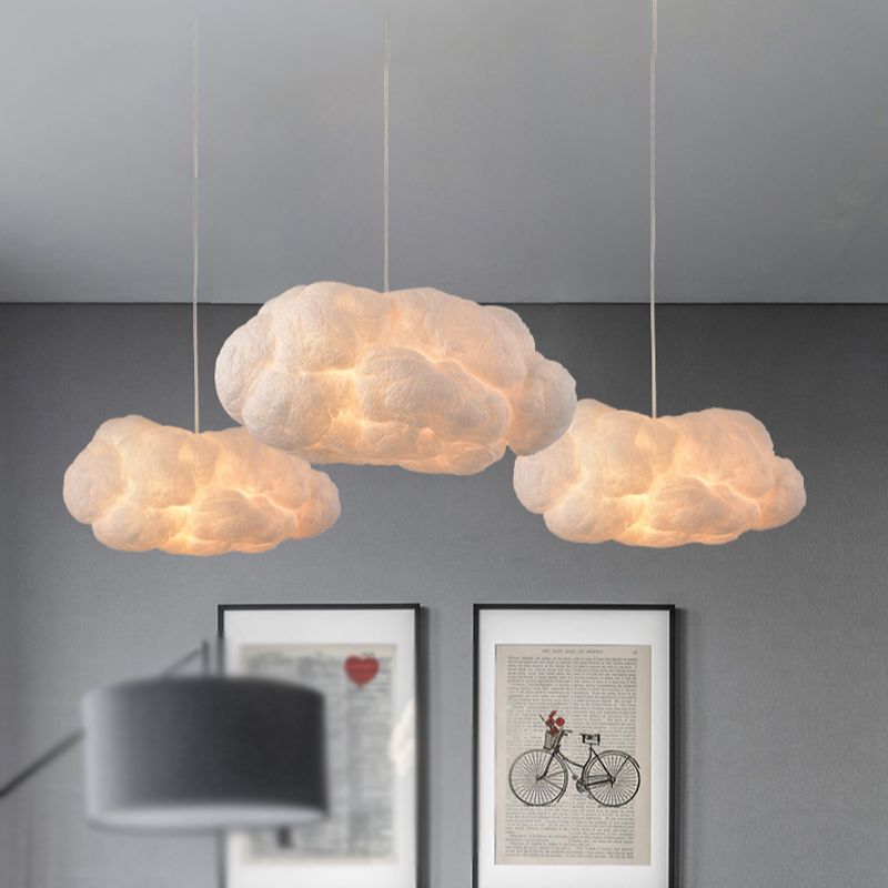 Design Cloud LED Pendant Lamp PVC/Cotton White