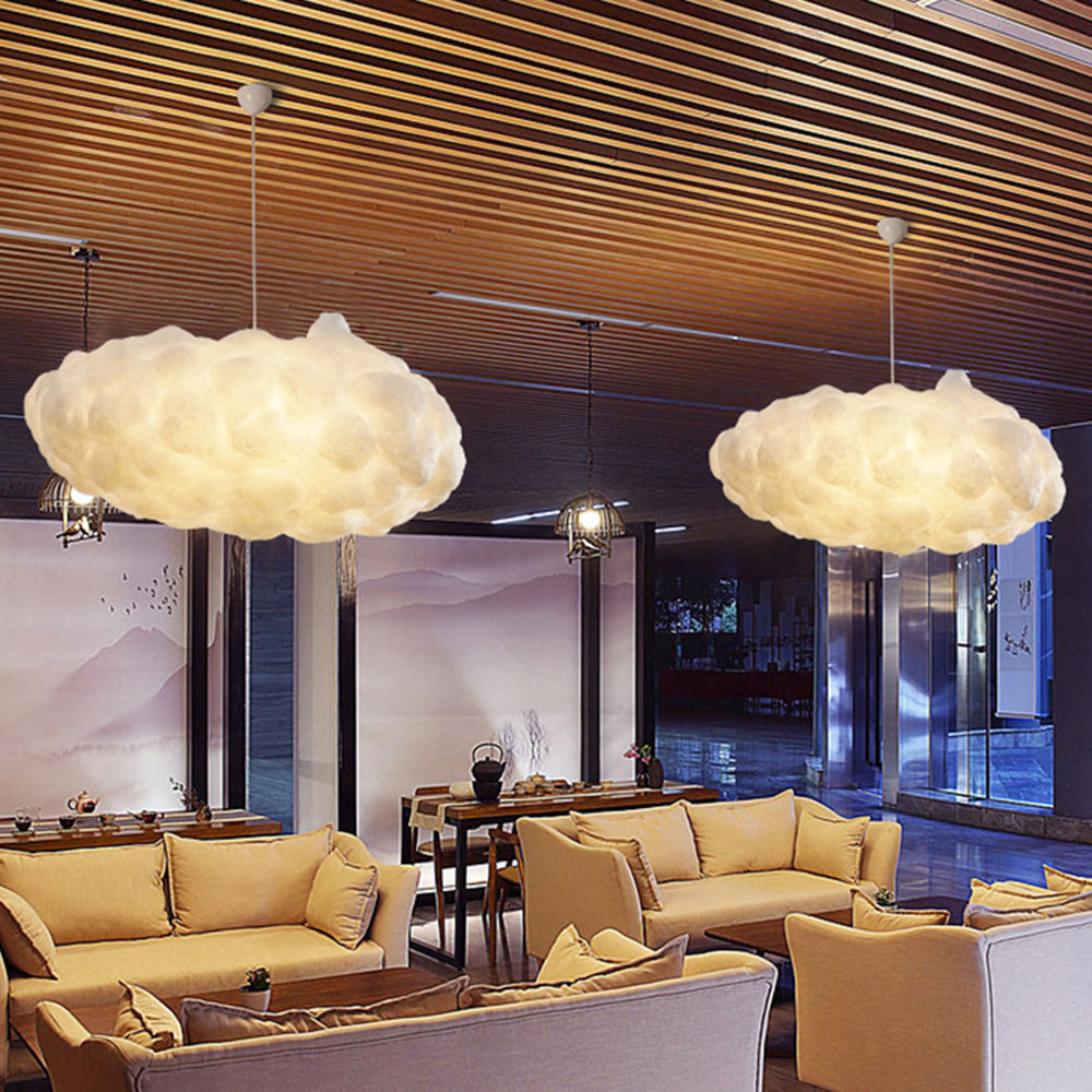 Design Cloud LED Pendant Lamp PVC/Cotton White