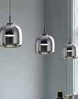 Nordic black glass pendant light