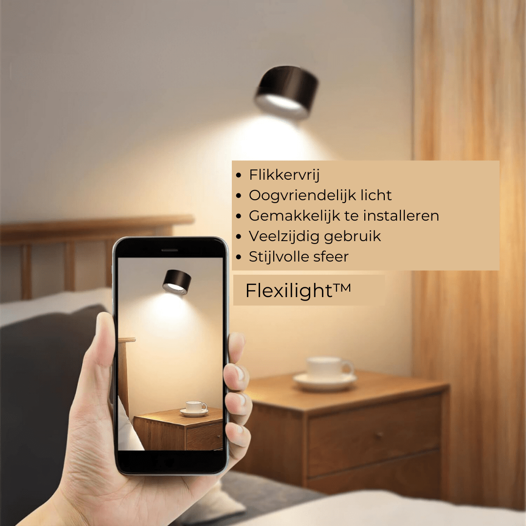 Wireless rechargeable 360° wall lamp