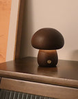 Wooden Mushroom LED Night Light with Touch Switch