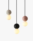 Pendant lamps LED - Black and White Glass