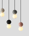 Pendant lamps LED - Black and White Glass