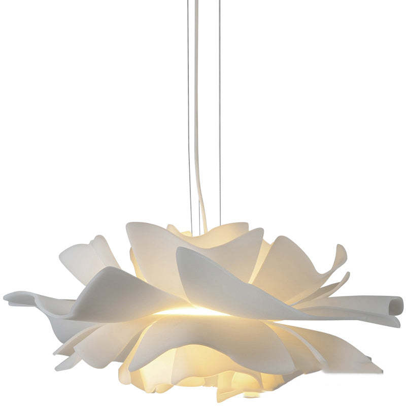 Modern Design Pendant Light Flower White Metal