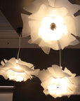 Modern Design Pendant Light Flower White Metal