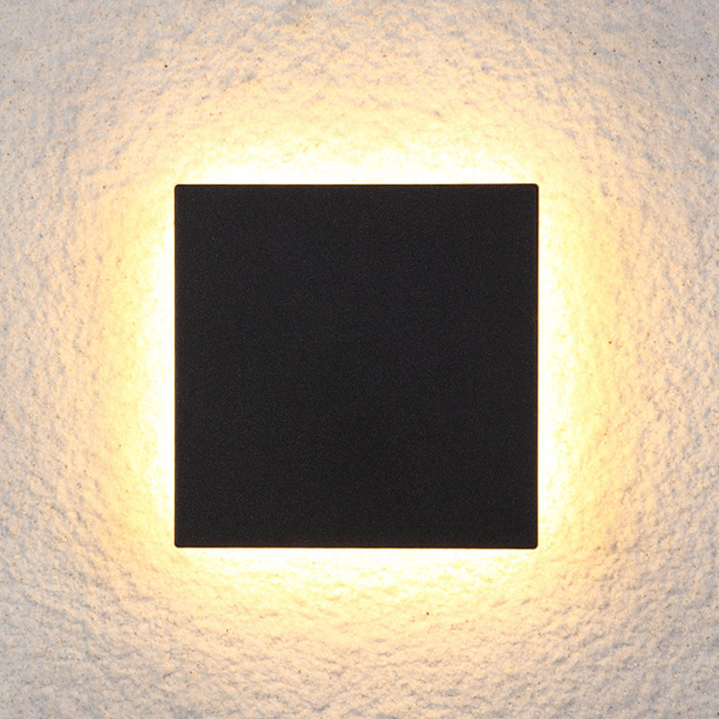 Modern Minimalism LED Wall Lights Black Metal Garden Hallway