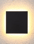 Modern Minimalism LED Wall Lights Black Metal Garden Hallway