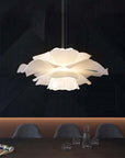 Modern Design Pendant Light Flower White Metal