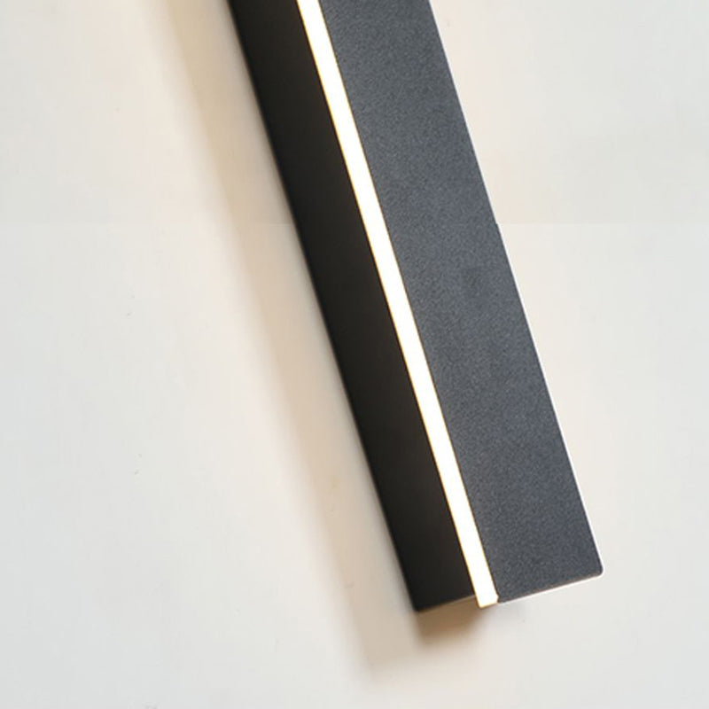 Edge Modern Design LED Wall Lights Black Metal for Garden and Hallway