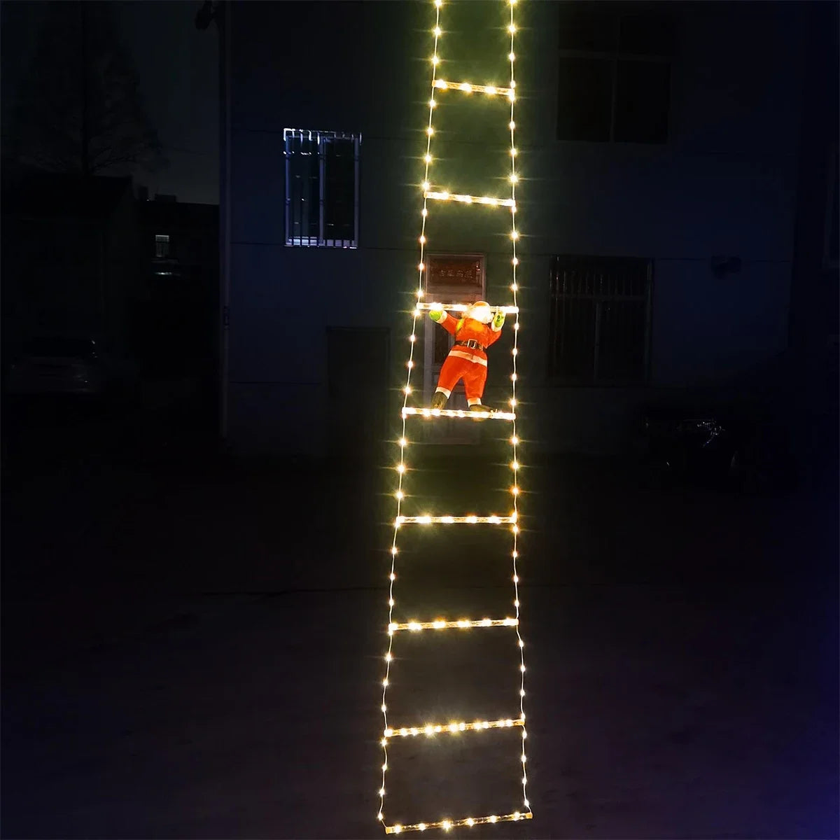 3M Santa Claus Climbing Ladder Outdoor Christmas Decoration – Festive Garden Ornament for Holiday Decor 5