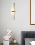 Modern wall lamp made of frosted glass tube