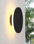 Modern Minimalism LED Wall Lights Black Metal Garden Hallway