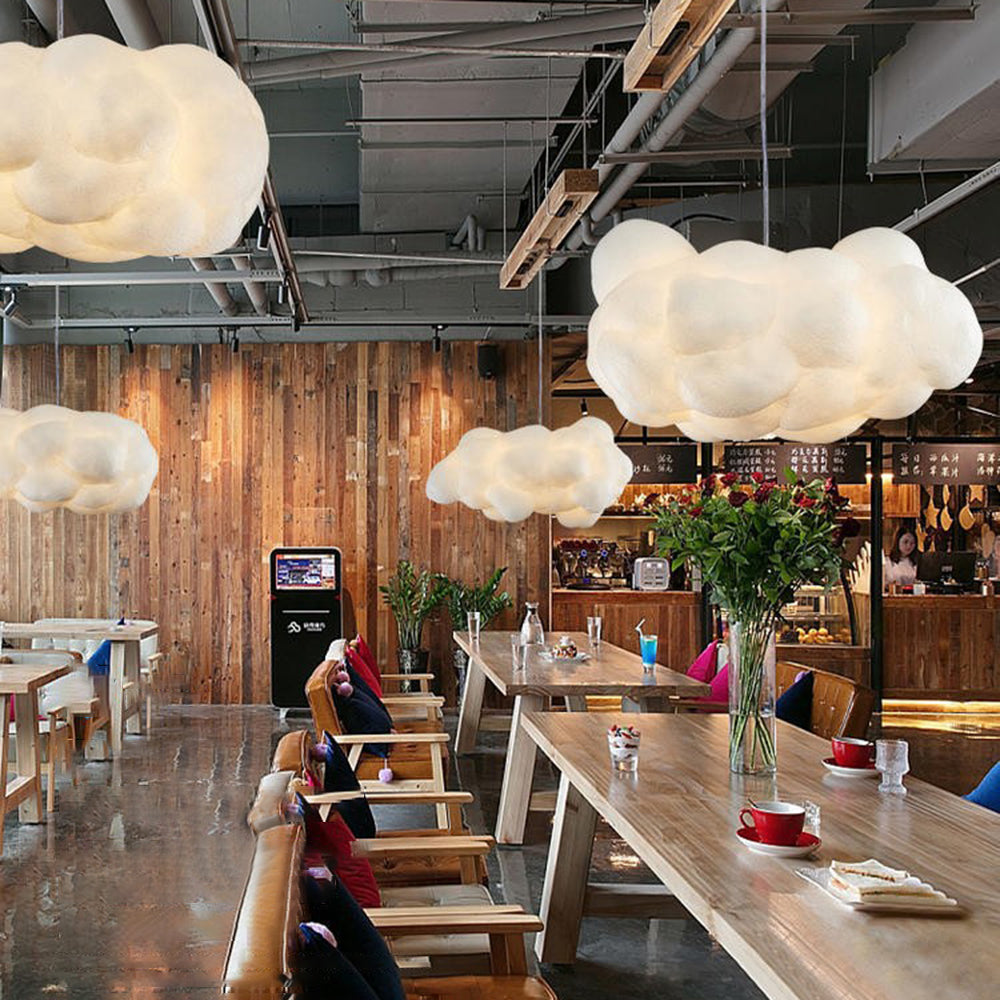 Design Cloud LED Pendant Lamp PVC/Cotton White