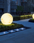 Garden lamp in the shape of a moon