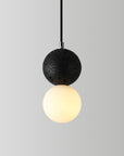 Pendant lamps LED - Black and White Glass