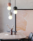 Pendant lamps LED - Black and White Glass